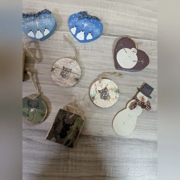 Ornaments holiday Christmas seasonal decor variety rustic primitive - Picture 2 of 4